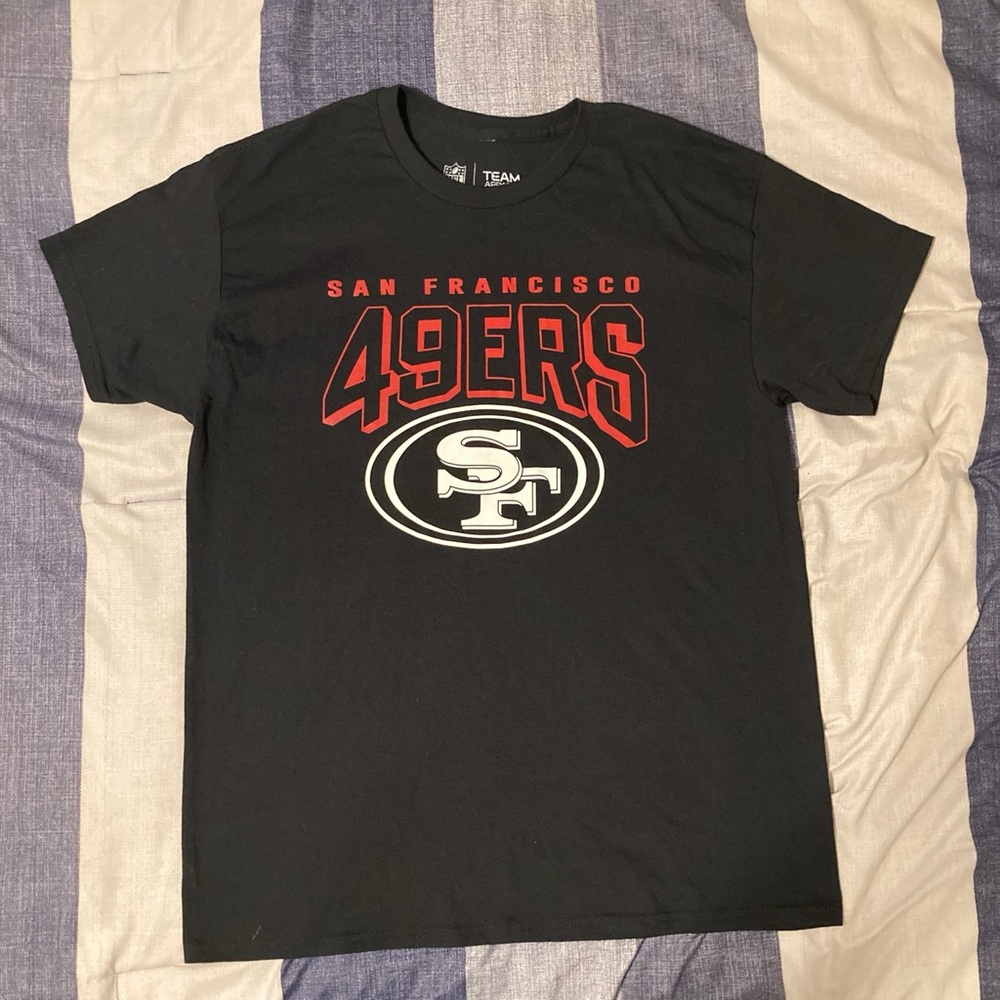 San Francisco 49ers Mens T Shirt Sz L Black NFL Apparel
